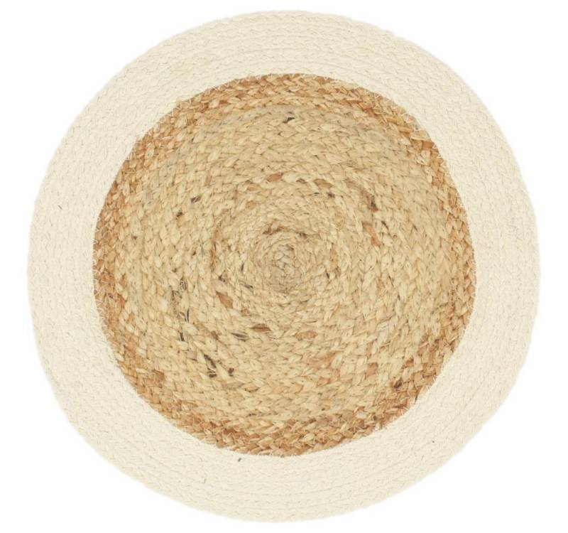 vidaXL Platzset, Tischsets 4 Stk. Natur 38 cm Rund Jute und Baumwolle vidaXL Platzset, Tischsets 4 Stk. Natur 38 cm Rund Jute und Baumwolle von vidaXL