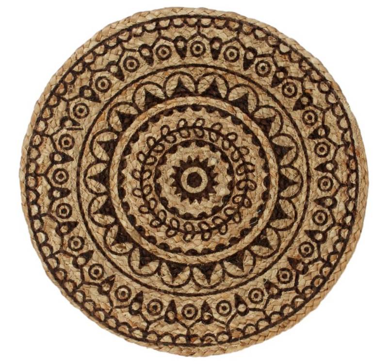 vidaXL Platzset, Tischsets 6 Stk. Dunkelbraun 38 cm Rund Jute von vidaXL