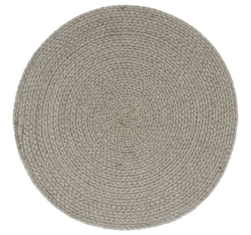 vidaXL Platzset, Tischsets 6 Stk. Grau 38 cm Rund Baumwolle von vidaXL