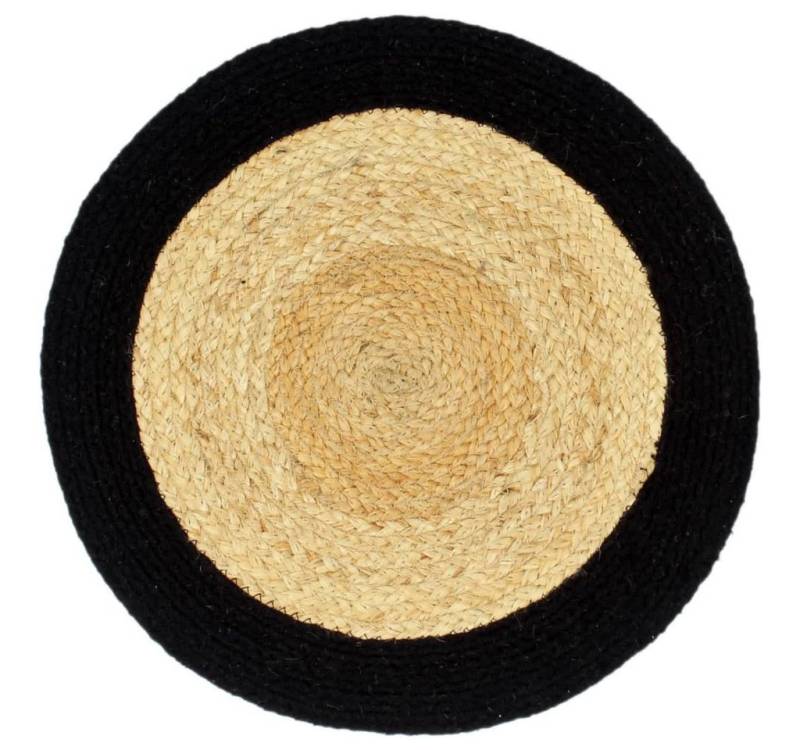 vidaXL Platzset, Tischsets 6 Stk. Natur und Schwarz 38 cm Jute und Baumwolle vidaXL Platzset, Tischsets 6 Stk. Natur und Schwarz 38 cm Jute und Baumwolle von vidaXL