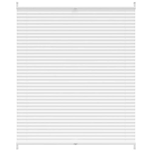 vidaXL Plissee 110x100cm Weiß Klemmfix Faltrollo Jalousie Plisseerollo Rollo von vidaXL