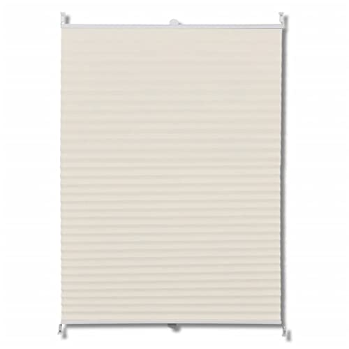 vidaXL Plissee 70x125 cm Creme Klemmfix Faltrollo Rollo Sichtschutz Jalousie von vidaXL