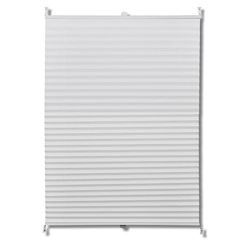 vidaXL Plissee 60x125 cm Weiß Faltrollo Jalousie Rollo Klemmfix Sichtschutz von vidaXL