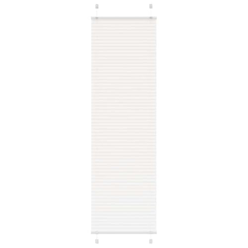 vidaXL Plissee Weiß 60x200 cm Stoffbreite 59,4 cm Polyester, Faltrollo, Klemmfix, Plisseerollo, Jalousie, Rollo, Plisseerollo für Fenster von vidaXL