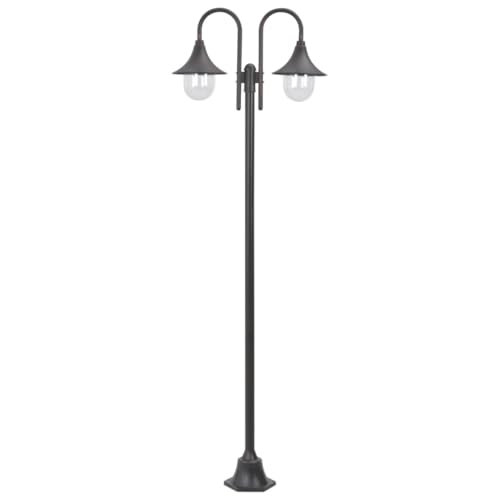 vidaXL Pollerleuchte 2 Laterne Bronze Gartenleuchte Standleuchte Außenleuchte von vidaXL
