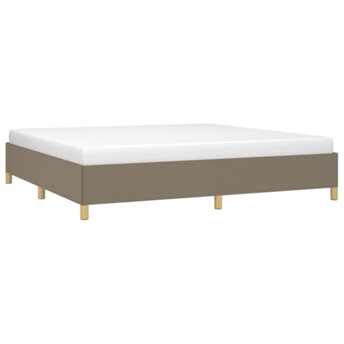 vidaXL Polsterbett, Bett Bettgestell mit Lattenrost, Schlafzimmerbett Doppelbett mit Stützbeinen, Bettrahmen Schlafzimmermöbel, Taupe 200x200cm Stoff vidaXL Polsterbett, Bett Bettgestell mit Lattenrost, Schlafzimmerbett Doppelbett mit Stützbeinen, Bettrahmen Schlafzimmermöbel, Taupe 200x200cm Stoff von vidaXL