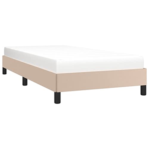 vidaXL Polsterbett, Bett Bettgestell mit Lattenrost, Schlafzimmerbett Einzelbett mit Stützbeinen, Bettrahmen Schlafzimmermöbel, Cappuccino-Braun 100x200cm Kunstleder vidaXL Polsterbett, Bett Bettgestell mit Lattenrost, Schlafzimmerbett Einzelbett mit Stützbeinen, Bettrahmen Schlafzimmermöbel, Cappuccino-Braun 100x200cm Kunstleder von vidaXL