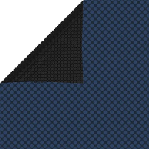 vidaXL Pool Solarplane Treibend Solarfolie Wärmeplane Solarabdeckung Poolabdeckung Poolheizung Abdeckplane Luftpolsterfolie PE 975x488cm Schwarz Blau von vidaXL