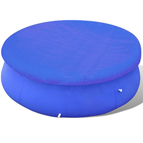 vidaXL Poolabdeckung PE Rund 360-367cm 90g/m² Abdeckplane Abdeckung Poolplane von vidaXL
