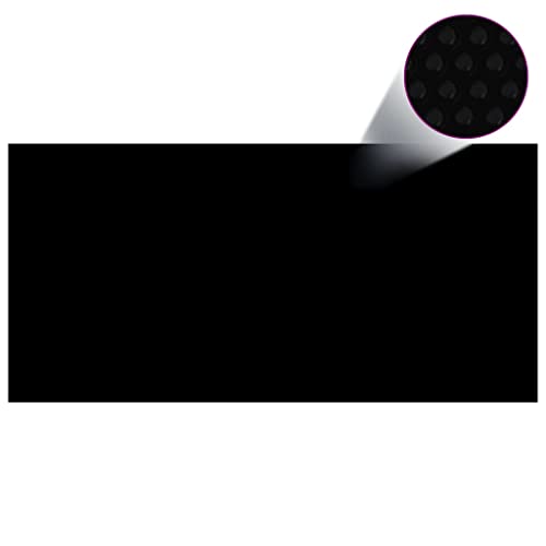 vidaXL Poolabdeckung Pool Abdeckplane Abdeckung Plane Wärmeplane Solarplane Solarabdeckung Solarfolie Solarheizung Poolheizung Schwarz 450x220cm PE von vidaXL