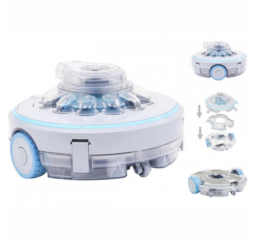 vidaXL Poolbodensauger Poolroboter Poolreiniger Kabellos 27 W Beckenboden Akku von vidaXL