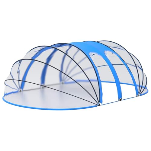 vidaXL Pooldach Pavillion Zelt Gartenpavillion Überdachung Gartendach Cabrio Dome Poolüberdachung für Aufstellpool Oval 620x410x210cm von vidaXL