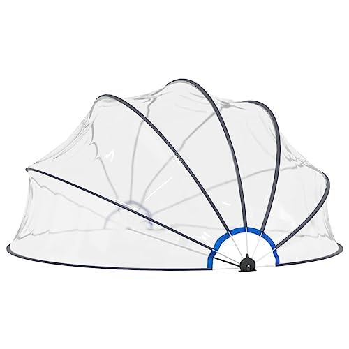 vidaXL Pooldach Pool Schwimmbad Schwimmbecken Überdachung Poolabdeckung Dach Schwimmbadabdeckung Poolüberdachung Rund 440x220cm Transparent von vidaXL