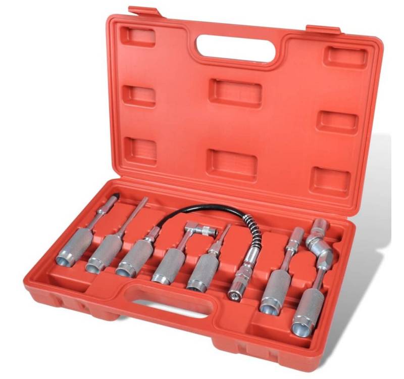 vidaXL Poolschlauch, Adapter Fettpressen, 7 tlg. Set, Panzerschlauch von vidaXL