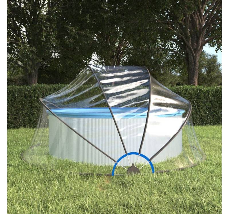 vidaXL Poolüberdachung, Pool-Kuppel Rund 315x158 cm PVC von vidaXL