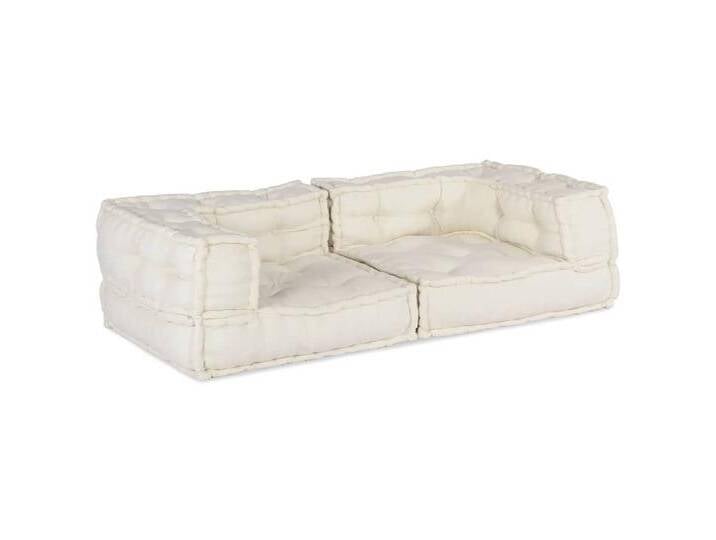 vidaXL Pouf, Pouf Modular Creme 140x70x36 cm Stoff vidaXL Pouf, Pouf Modular Creme 140x70x36 cm Stoff von vidaXL