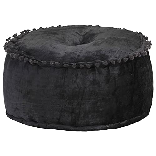 vidaXL Pouf Sitzpouf Sitzpuff Puff Sitzhocker Bodenkissen Hocker Sitzkissen Fußhocker Ottomane Schemel Deko Rund Samt 40x20cm Anthrazit von vidaXL