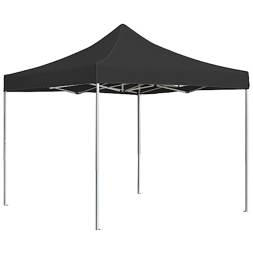 vidaXL Profi Partyzelt Faltbar Faltpavillion Gartenzelt Festzelt Pavillon Gartenpavillion Bierzelt Zelt Faltzelt Garten Aluminium 3x3m Anthrazit von vidaXL