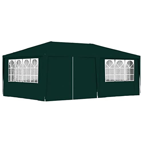 vidaXL Profi Partyzelt mit Seitenwänden UV-beständig Wasserbeständig Pavillon Festzelt Gartenpavillon Gartenzelt Garten Bierzelt 4x6m Grün 90g/m² von vidaXL