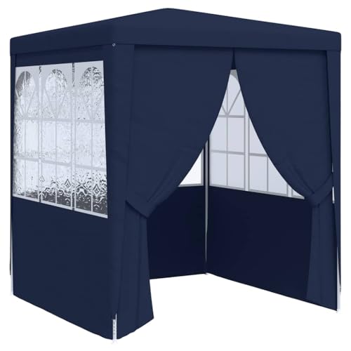 vidaXL Profi Partyzelt mit Seitenwänden UV-beständig Wasserbeständig Pavillon Festzelt Gartenzelt Bierzelt Gartenpavillon 2x2m Blau 90g/m² von vidaXL
