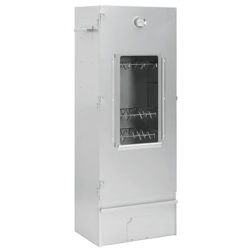 vidaXL Räucherofen mit Holzspänen, Räucherschrank mit viel Platz zum Räuchern, Grill mit Thermometer, Smoker Räucher Ofen, Verzinkter Stahl vidaXL Räucherofen mit Holzspänen, Räucherschrank mit viel Platz zum Räuchern, Grill mit Thermometer, Smoker Räucher Ofen, Verzinkter Stahl von vidaXL