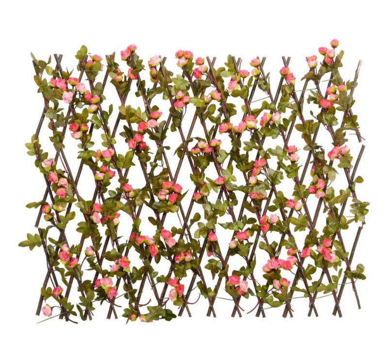 vidaXL Rankgitter, Rankhilfe mit Künstlichem Efeu Erweiterbar Dunkelrosa 180x60cm vidaXL Rankgitter, Rankhilfe mit Künstlichem Efeu Erweiterbar Dunkelrosa 180x60cm von vidaXL