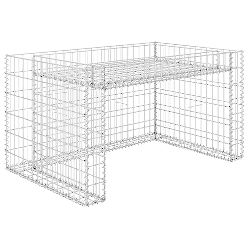 vidaXL Rasenmäher Garage mit Hochbeet Gabione Unterstand Carport Überdachung für Mähroboter Rasenroboter Robotermäher 110x80x60cm Stahldraht vidaXL Rasenmäher Garage mit Hochbeet Gabione Unterstand Carport Überdachung für Mähroboter Rasenroboter Robotermäher 110x80x60cm Stahldraht von vidaXL