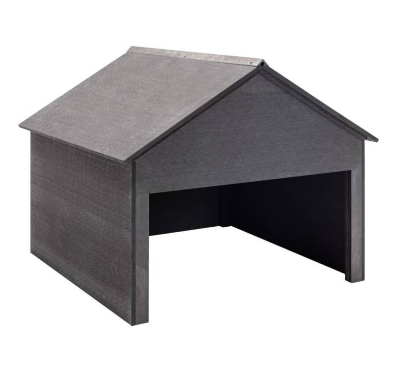 vidaXL Mähroboter-Garage Rasenmäher Garage Grau 80x80x70 cm WPC von vidaXL