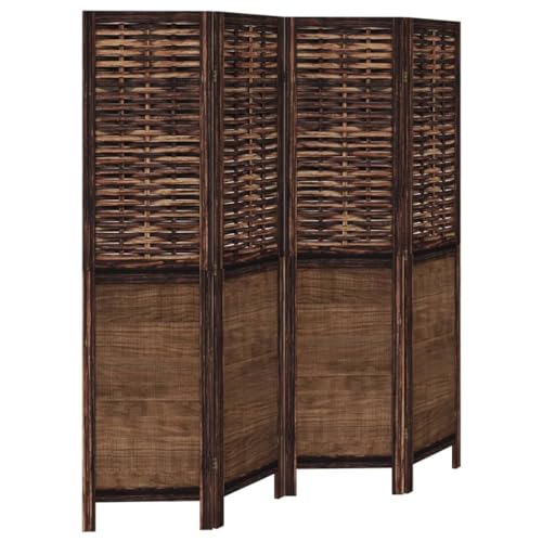 vidaXL Raumteiler 4-TLG., Paravent mit Faltdesign,Trennwand für Wohnzimmer Schlafzimmer Büro, Sichtschutz, Dunkelbraun Massivholz Paulownia vidaXL Raumteiler 4-TLG., Paravent mit Faltdesign,Trennwand für Wohnzimmer Schlafzimmer Büro, Sichtschutz, Dunkelbraun Massivholz Paulownia von vidaXL