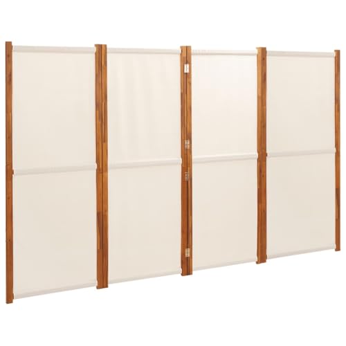 vidaXL Raumteiler 4-TLG. Trennwand Stellwand Paravent Spanische Wand Sichtschutz Umkleide Faltwand Raumtrenner Holz Cremeweiß 280x180 cm vidaXL Raumteiler 4-TLG. Trennwand Stellwand Paravent Spanische Wand Sichtschutz Umkleide Faltwand Raumtrenner Holz Cremeweiß 280x180 cm von vidaXL