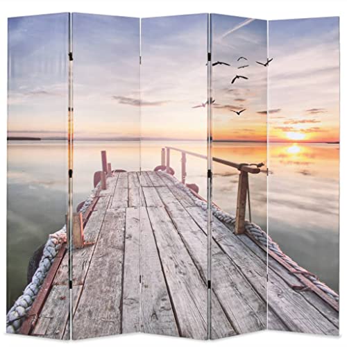 vidaXL Raumteiler klappbar 200x170cm See mit Steg Paravent Spanische Wand vidaXL Raumteiler klappbar 200x170cm See mit Steg Paravent Spanische Wand von vidaXL
