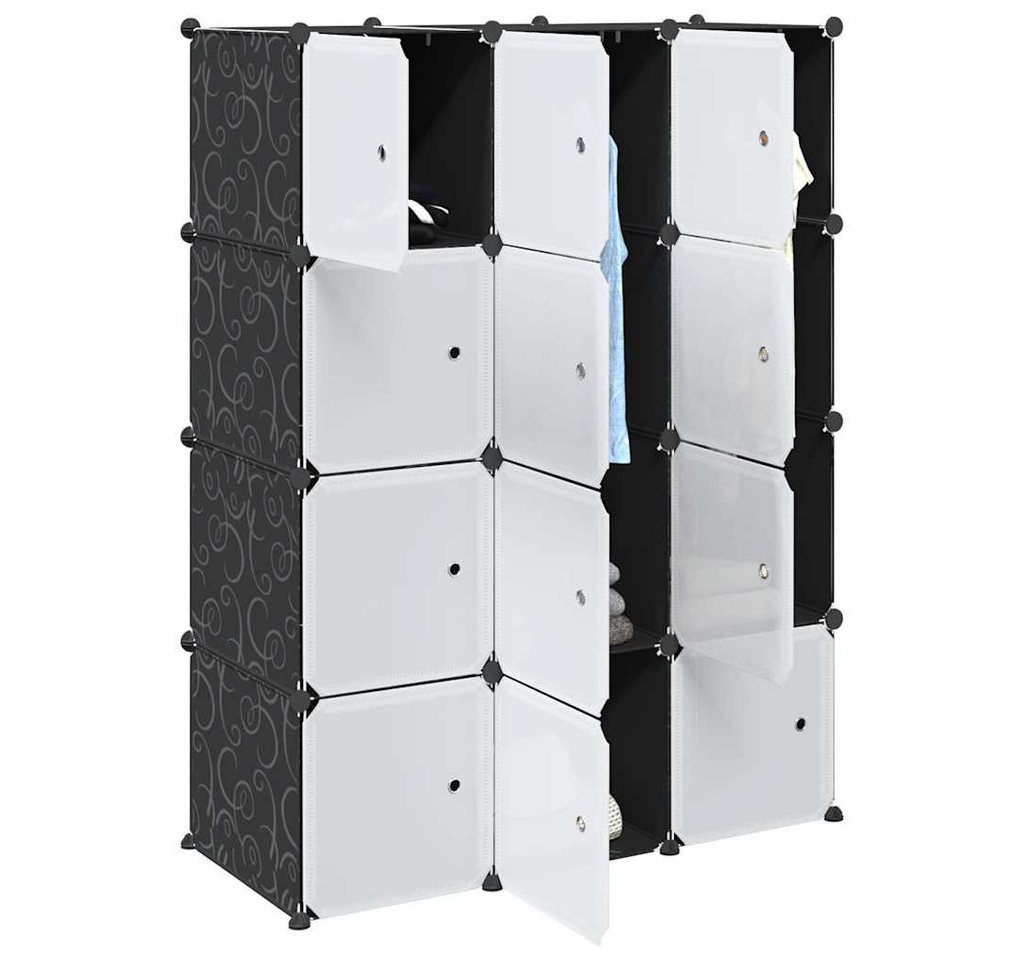 vidaXL Regal, Regalsystem mit 12 Würfeln und Aufhängestangen PP von vidaXL