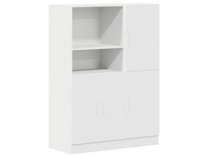 vidaXL Regal 2-tlg. Küchenschrank-Set Weiß Holzwerkstoff, 1-tlg., WeiÃ von vidaXL
