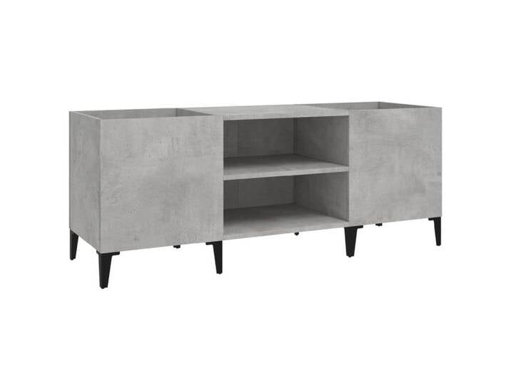 vidaXL Regal Plattenschrank Betongrau 121x38x48 cm Spanplatte, grau von vidaXL