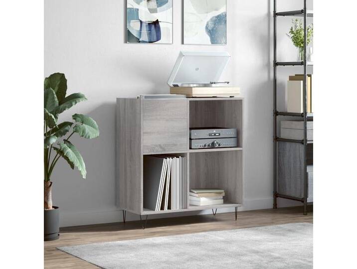 vidaXL Regal Plattenschrank Grau Sonoma 84,5x38x89 cm Spanplatte Mediaregal, grau von vidaXL