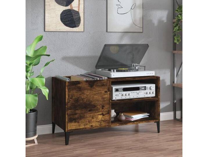 vidaXL Regal Plattenschrank Räuchereiche 84,5x38x48 cm Spanplatte, braun von vidaXL