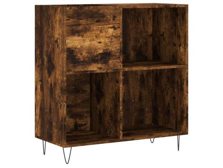 vidaXL Regal Plattenschrank Räuchereiche 84,5x38x89 cm Spanplatte Mediaregal, braun von vidaXL