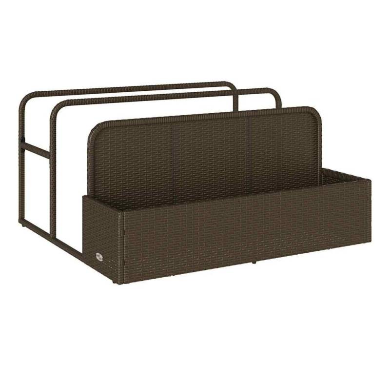 vidaXL Regal Pool Aufbewahrungsbehälter Braun 110x100x57 cm Polyrattan von vidaXL