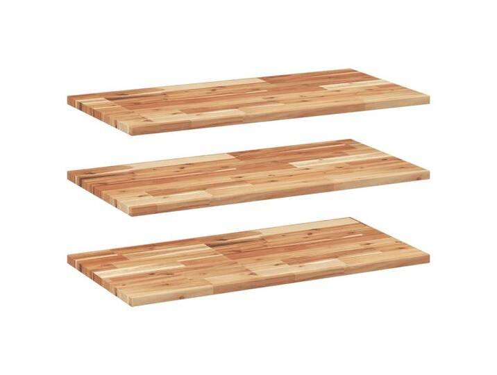 vidaXL Regal Schweberegale 3 Stk. 60x40x2 cm Massivholz Ölbehandelt, 3-tlg., Geölt von vidaXL