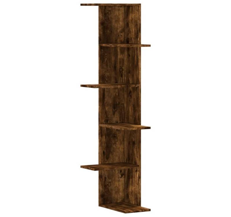 vidaXL Regal Wand-Eckregal Räuchereiche 36,5x36,5x140 cm Holzwerkstoff, 1-tlg. von vidaXL