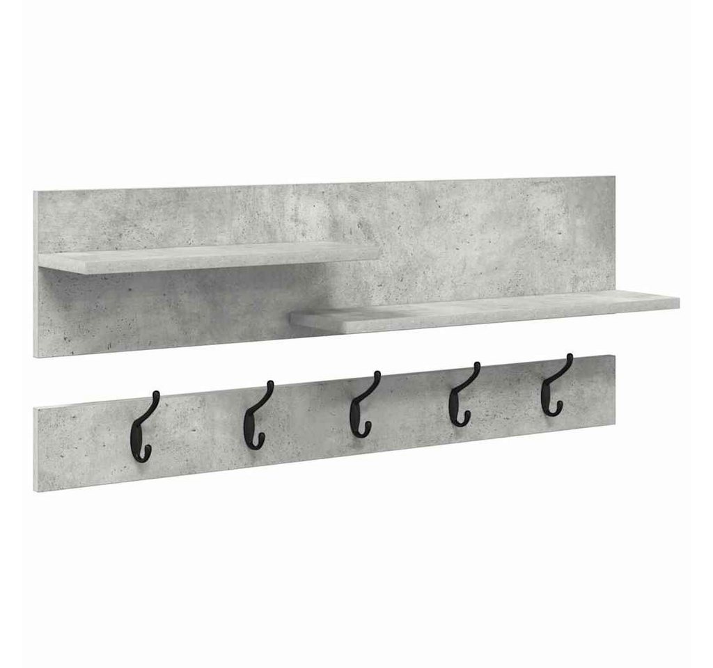 vidaXL Regal Wandmontierter Kleiderständer Betongrau 90 x 15 x 36 cm, 1-tlg. von vidaXL