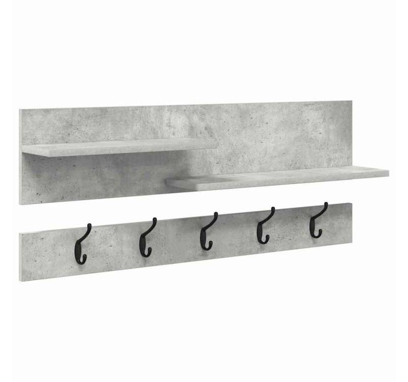 vidaXL Regal Wandmontierter Kleiderständer Betongrau 90 x 15 x 36 cm, 1-tlg. von vidaXL