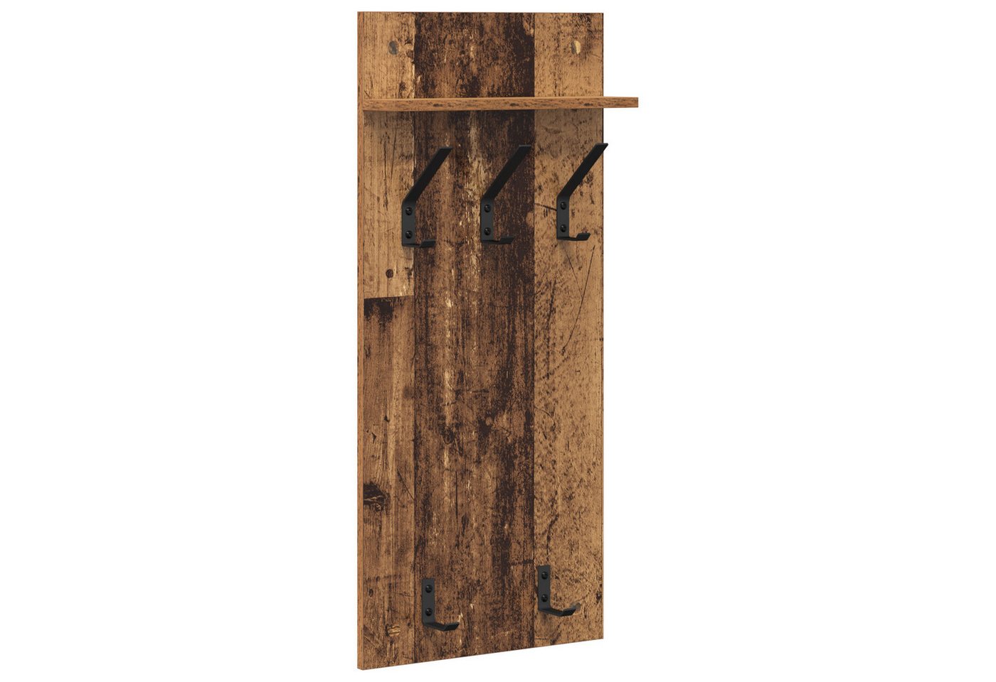 vidaXL Regal Wandmontierter Kleiderständer mit Regal Altholz 90 x 40 x 10 cm, 1-tlg. von vidaXL