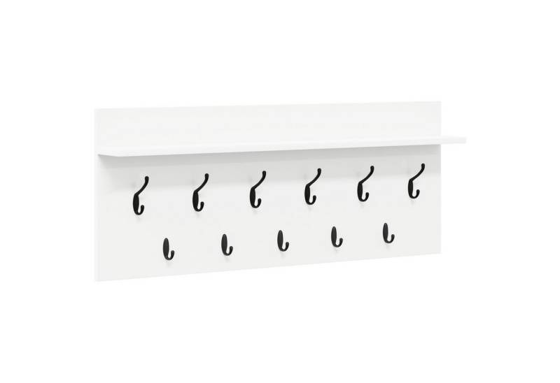 vidaXL Regal Wandmontierter Kleiderständer mit Regal Weiß 100 x 40 x 12 cm, 1-tlg. von vidaXL
