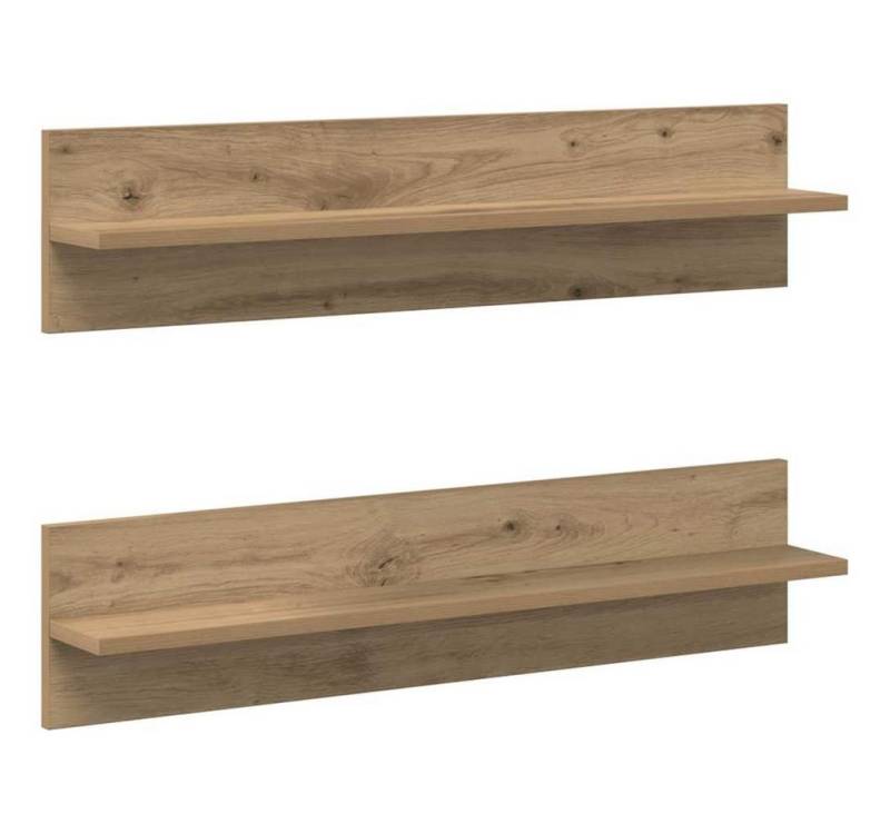 vidaXL Regal Wandregal 2 pcs Artisan-Eiche 80 x 11,5 x 18 cm Holzwerkstoff, 2-tlg. von vidaXL
