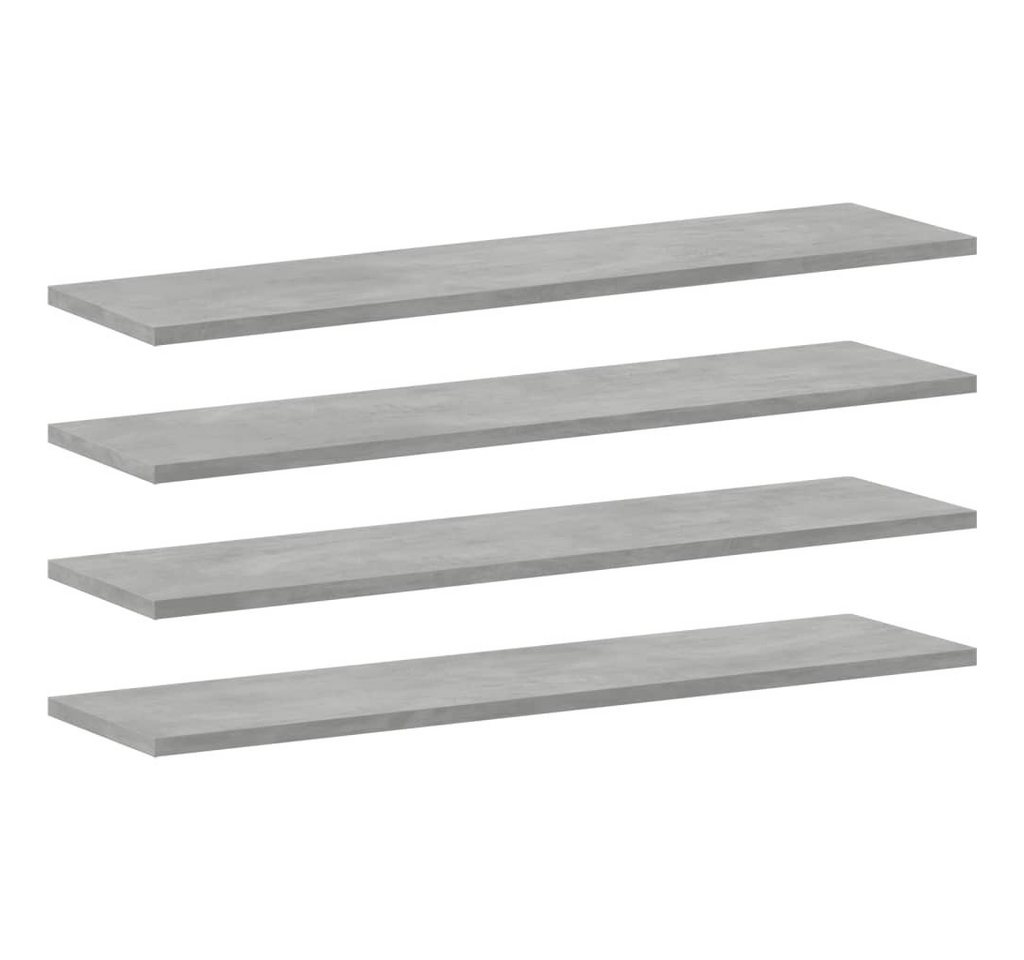vidaXL Regaleinsatz, Bücherregal-Bretter 4 Stk. Betongrau 80x20x1,5 cm Holzwerkstoff von vidaXL