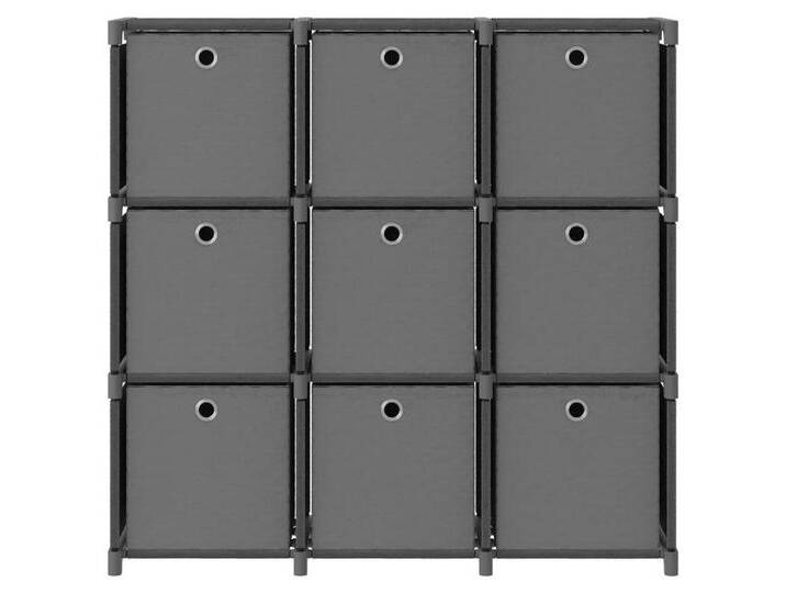 vidaXL Regalwürfel, Würfelregal mit 9 Boxen Grau 103x30x107,5 cm Stoff vidaXL Regalwürfel, Würfelregal mit 9 Boxen Grau 103x30x107,5 cm Stoff von vidaXL