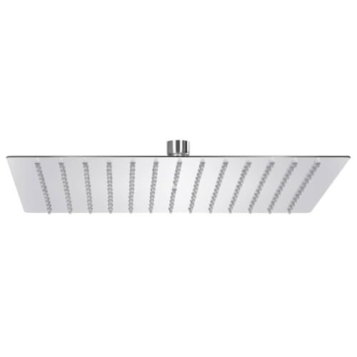 vidaXL Regenbrause Anti-Kalk-Düsen Brausekopf Duschkopf Kopfbrause Regendusche Duschbrause Wand Decke Edelstahl 304 30x30cm Quadrat von vidaXL