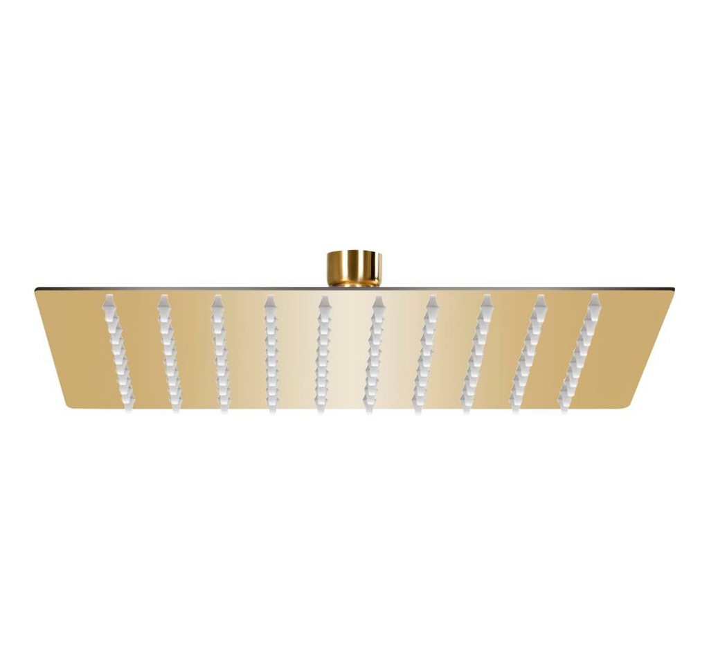 vidaXL Regenduschkopf Regenbrause Edelstahl 20x20 cm Quadrat Golden, (1-tlg) von vidaXL