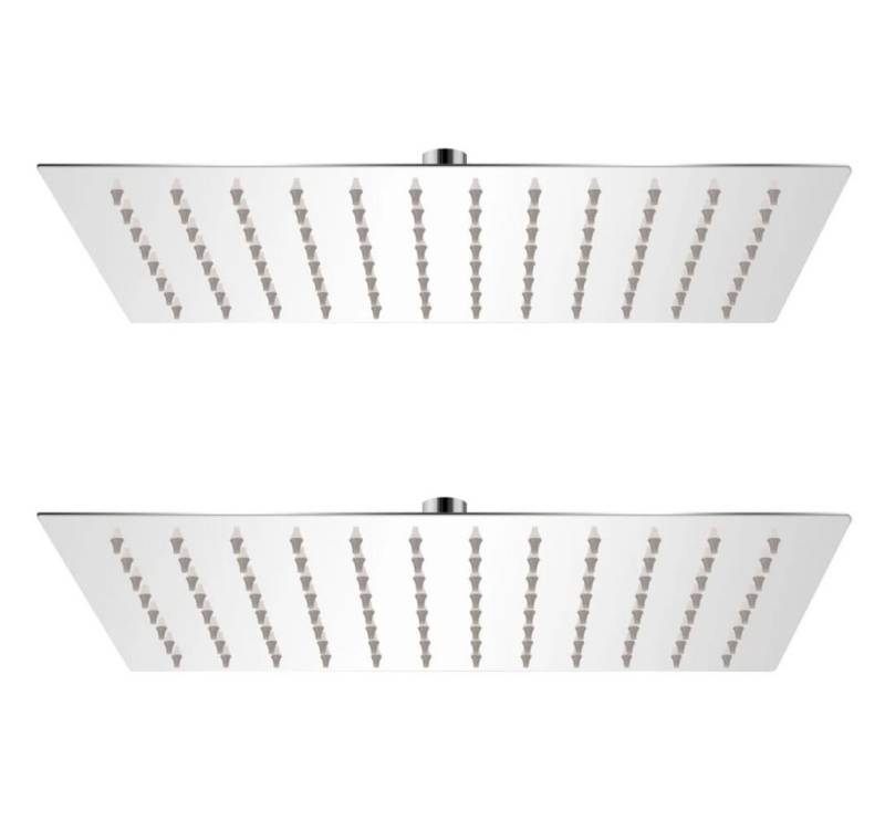 vidaXL Regenduschkopf Regenduschköpfe 2 Stk. Edelstahl 20 x 30 cm, (2-tlg) von vidaXL